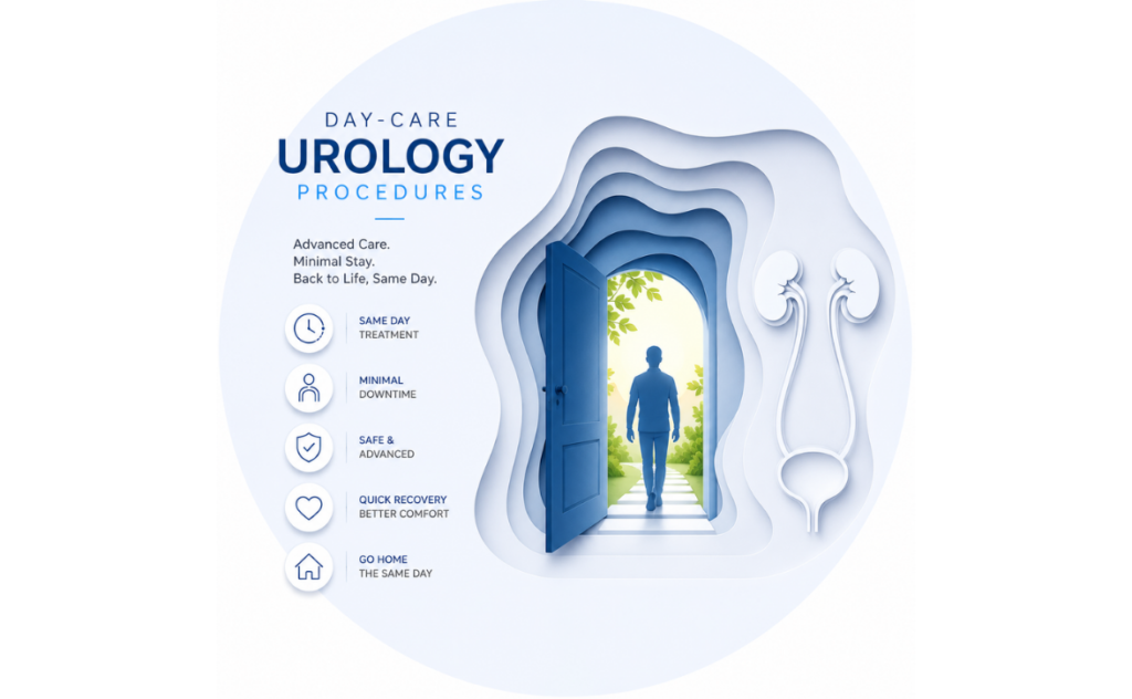 Day Care Urology Procedures same day discharge outpatient urological surgery performed by Dr Anand Utture best urologist in Mumbai