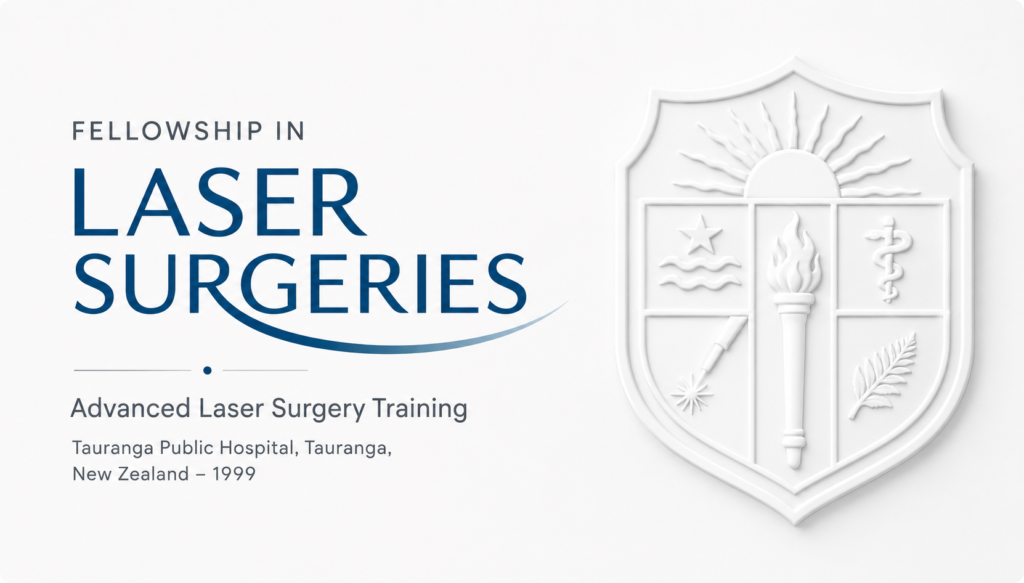 Fellowship in Laser Surgeries completed by Dr. Anand Utture at Tauranga Public Hospital, Tauranga, New Zealand, with advanced training in laser-based urological procedures.