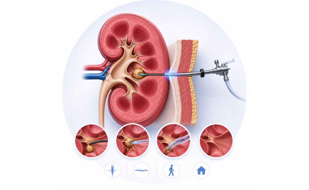 Mini PCNL technology minimally invasive kidney stone removal surgery performed by Dr Anand Utture best urologist in Mumbai