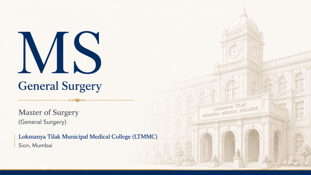 MS (Master of Surgery) in General Surgery qualification held by Dr. Anand Utture from Lokmanya Tilak Municipal Medical College (LTMMC), Mumbai.